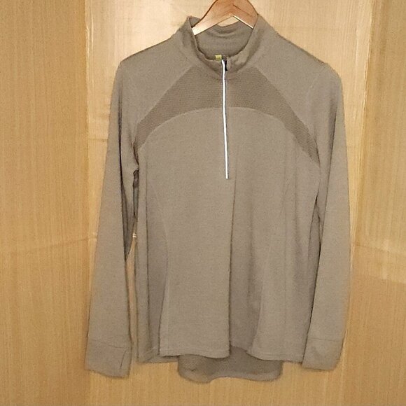Xersion Womens Grey Quarter Zip Lightweight Slim Fit Pullover XXL - Picture 1 of 8
